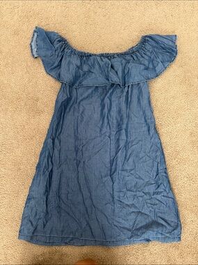 Tommy Bahama women’s denim off the shoulder dress large